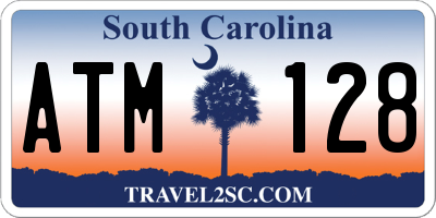 SC license plate ATM128