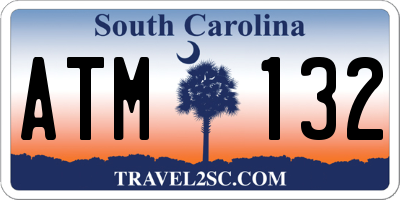 SC license plate ATM132