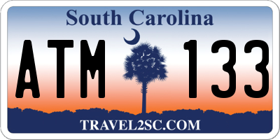 SC license plate ATM133