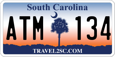 SC license plate ATM134