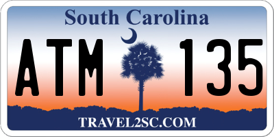 SC license plate ATM135