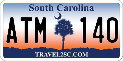SC license plate ATM140