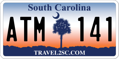 SC license plate ATM141