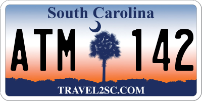 SC license plate ATM142