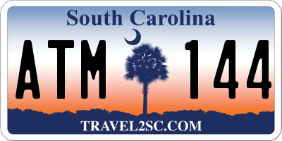 SC license plate ATM144