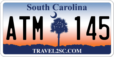 SC license plate ATM145