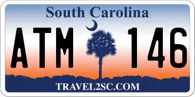 SC license plate ATM146