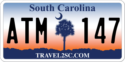 SC license plate ATM147