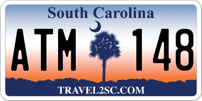 SC license plate ATM148