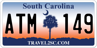 SC license plate ATM149