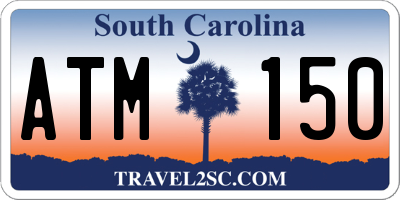 SC license plate ATM150