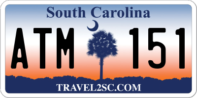 SC license plate ATM151