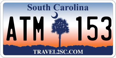 SC license plate ATM153