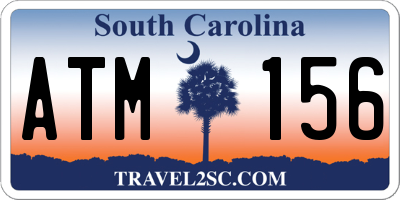 SC license plate ATM156
