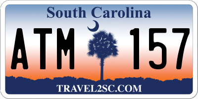 SC license plate ATM157