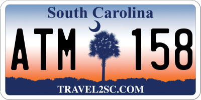 SC license plate ATM158
