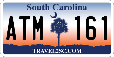 SC license plate ATM161