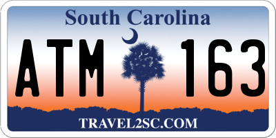 SC license plate ATM163