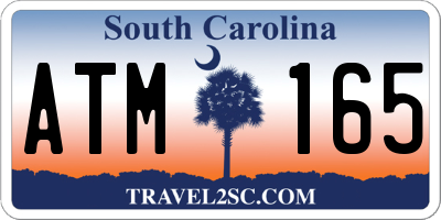 SC license plate ATM165