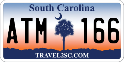 SC license plate ATM166