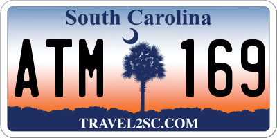 SC license plate ATM169