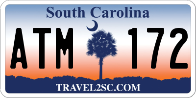 SC license plate ATM172