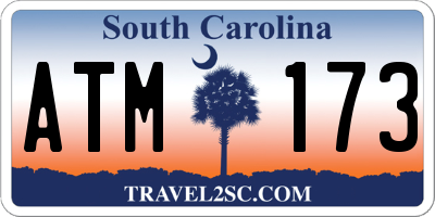 SC license plate ATM173