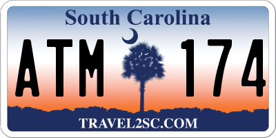 SC license plate ATM174