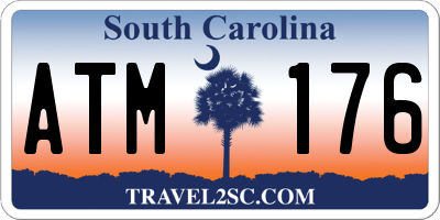 SC license plate ATM176