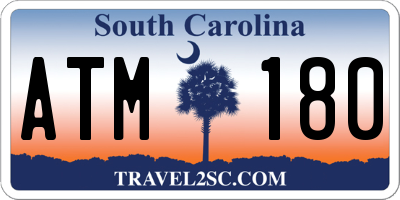 SC license plate ATM180