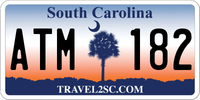 SC license plate ATM182