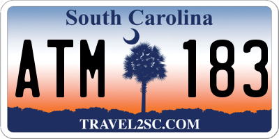SC license plate ATM183