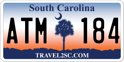 SC license plate ATM184