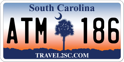 SC license plate ATM186