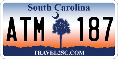 SC license plate ATM187