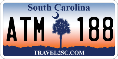 SC license plate ATM188