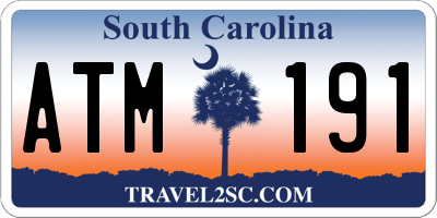 SC license plate ATM191