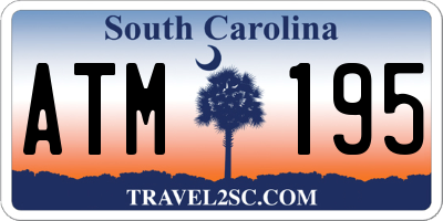 SC license plate ATM195