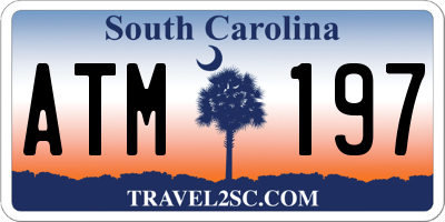SC license plate ATM197