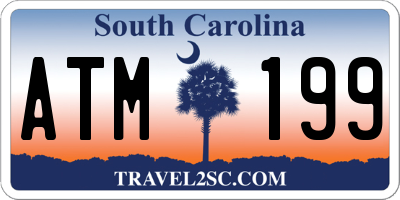 SC license plate ATM199