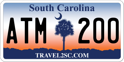 SC license plate ATM200