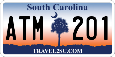 SC license plate ATM201