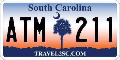SC license plate ATM211