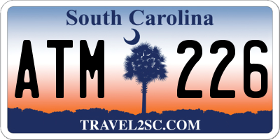SC license plate ATM226