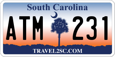 SC license plate ATM231