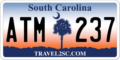 SC license plate ATM237