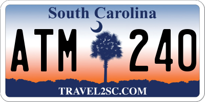 SC license plate ATM240