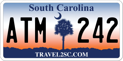SC license plate ATM242