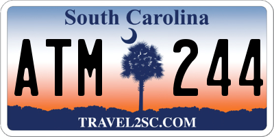 SC license plate ATM244