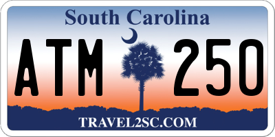 SC license plate ATM250